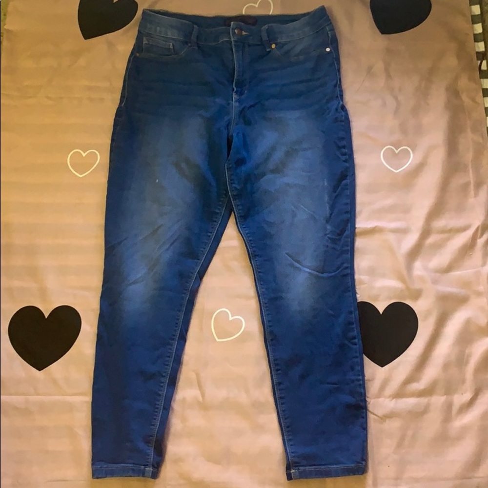 High rise skinny jeans